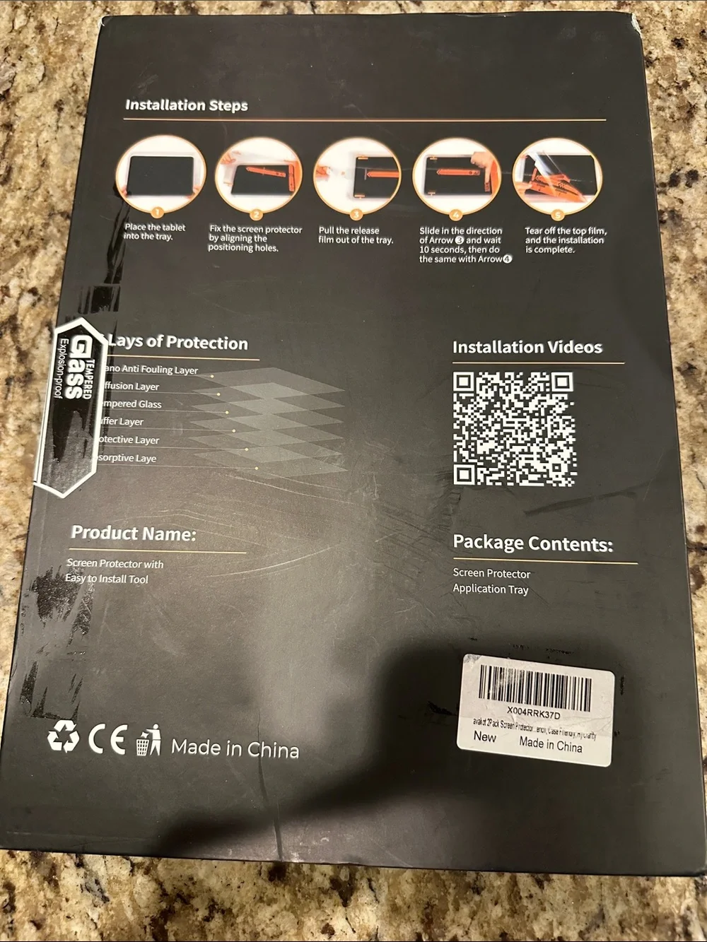 Tempered Glass Screen Protector for Tablet - Clear